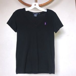 Ralph Lauren Sport Black V neck t shirt